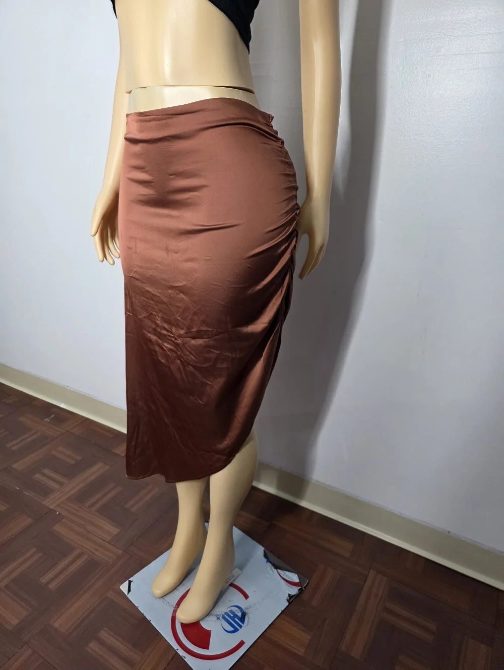 Cider Rust Brown Asymmetric Midi Skirt Size US/L